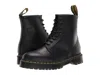 Dr. Martens Smooth Leather Quad Platform Boots In Black In Black