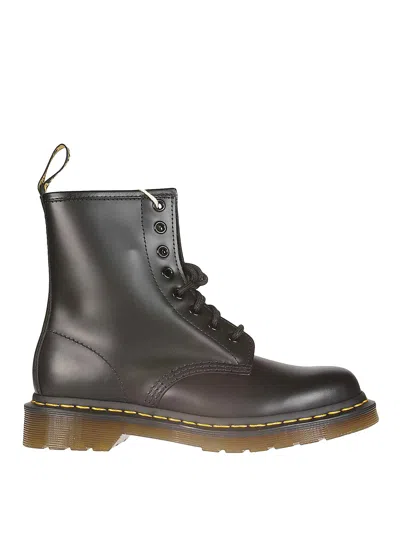 Dr. Martens Leder 1460 Serena Stiefeletten Mit Kunstfellfutter In Black