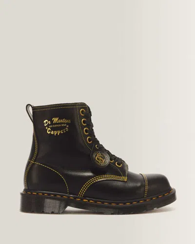 Dr. Martens 1460 Cappers Classic Calf Leather Lace Up Boots In Black