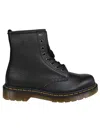 Dr. Martens' Dr.martens 1460 Smooth Lace-up Combat Boots  Black Leather In Black
