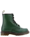 Dr. Martens' Dr. Martens Man Ankle Boots Green Size 11 Leather In Green