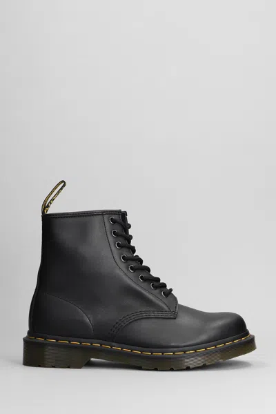 DR. MARTENS 1460 COMBAT BOOTS IN BLACK LEATHER