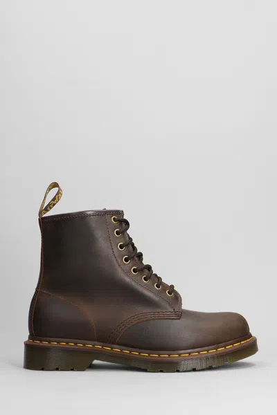 Dr. Martens 1460 Crazy Horse Leather Lace Up Boots In Brown