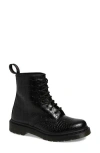 Dr. Martens 1460 Croc Embossed Combat Boot In Black