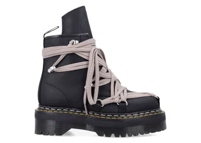 Pre-owned Dr. Martens 1460 Drkshdw Quad Sole Mega Lace Boot Rick Owens (women's) Sneakers In Black