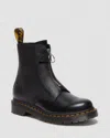 Dr. Martens' 1460 Front Zip Leather Lace Up Boots In Black