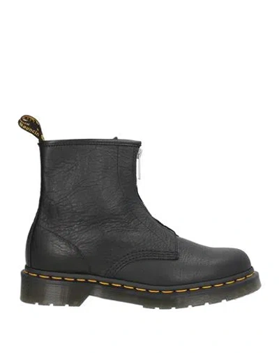 Dr. Martens 1460 Fz Virginia Woman Ankle Boots Black Size 8 Leather