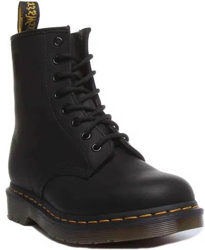 Pre-owned Dr. Martens' Dr Martens 1460 Greasy Unisex 8 Eyelet Lace Up Boot In Black Size Us 4 - 12