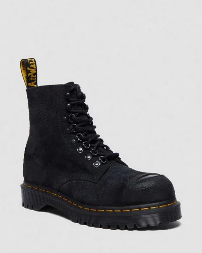 Dr. Martens' Suede Lace-up Boots 1460 Pascal In Black