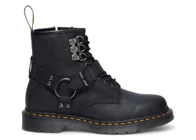 Pre-owned Dr. Martens' 1460 Hardware Antique Leather Lace Up Boots (women's) Sneakers In Black