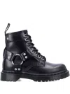 Dr. Martens 1460 Harness Leather Lace-up Boots In Black