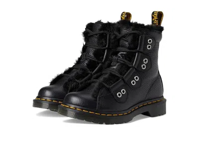 Dr. Martens 1460 Lace To Toe Fur Lined Boots In Black