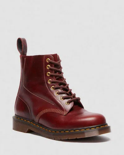 Dr. Martens 1460 Love Letter Leather Boots In Red