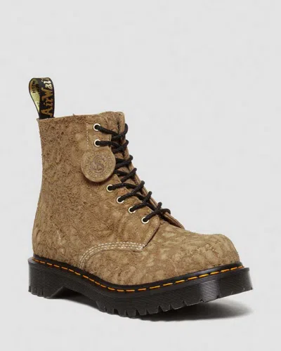 Dr. Martens 1460 Made In England Emboss Suede Lace Up Boots In Multi