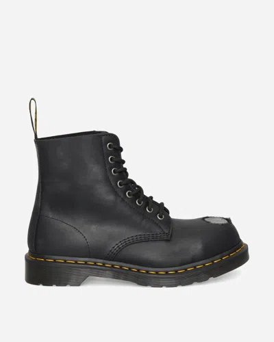 Dr. Martens 1460 Metal Toe Leather Boots In Black