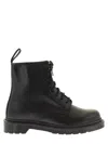 Dr. Martens Woman Ankle Boots Black Size 9 Leather In Black Smooth