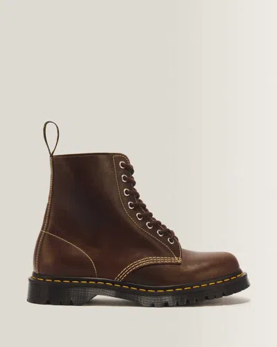 Dr. Martens 1460 Pascal Ben 8 Eye Mayhem Leather Boots In Brown