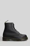 Dr. Martens 1460 Pascal Bex Combat Boots In Black Leather In Black