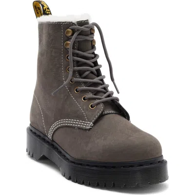 Dr. Martens 1460 Pascal Bex Faux Fur Lined Boot In Gray