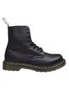 Dr. Martens 1460 Pascal Boots With Leather Zip In Black