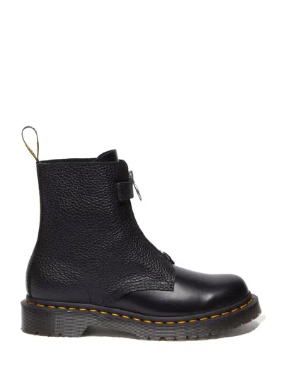 DR. MARTENS 1460 PASCAL BOOTS WITH LEATHER ZIP