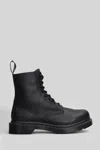 Dr. Martens 1460 Pascal Combat Boots In Black