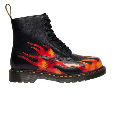 Pre-owned Dr. Martens' Dr. Martens 1460 Pascal Flame 'black Vibrant Red' | Men's Size 10