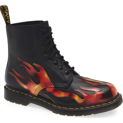 Dr. Martens 1460 Pascal Flame Boot In Animal Print
