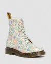 Dr. Martens 1460 Pascal Floral Reclaimed Leather Boots In White