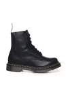 Dr. Martens 1460 Pascal Combat Boots In Black Leather In Multi