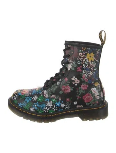 Pre-owned Dr. Martens 1460 Pascal Leather Combat Boots In Multi