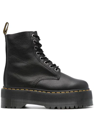 Dr. Martens' 1460 Pascal Max Platform Combat Boots In Black