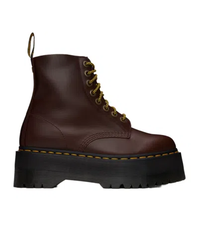 Dr. Martens' 1460 Pascal Max Platform Ankle Boots In Black