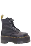 Dr. Martens Dr.martens 1460 Smooth Lace-up Combat Boots  Black Leather In Black