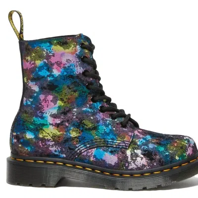 Dr. Martens' 1460 Pascal Tutti Fruity Suede In Black Multi Suede