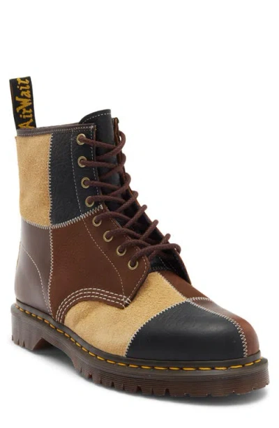 Dr. Martens 1460 Patchwork 8-eye Boot In Brown