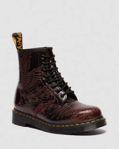 Dr. Martens 1460 Phoenix Arcadia Rub Off Leder Stiefel In Brown