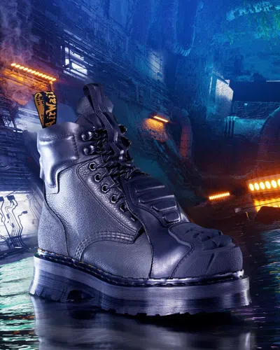 Pre-owned Dr. Martens 1460 Protect Leather Lace Up Limited Edition Boots Black