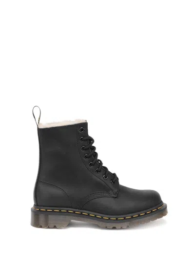 Dr. Martens' 1460 Serena Faux-fur Boots In Nero