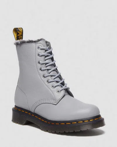 Dr. Martens' 1460  Serena Virgina Leather Lace Up Boots In Gray