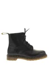 Dr. Martens' 1460 Lace-up Combat Boots In Smooth Leather In Black