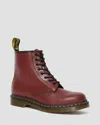 Dr. Martens 1460 Smooth Man Ankle Boots Burgundy Size 9 Leather In Red