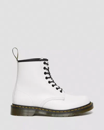 Pre-owned Dr. Martens' Dr. Martens 1460 Smooth Leather Lace Up Boots Women's White 11822100