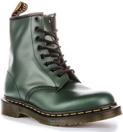 Pre-owned Dr. Martens' Dr Martens 1460 Smoth Core Lace Up 8 Eyeletwomens Boots In Green Us 5 - 11
