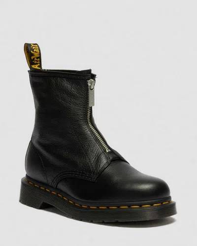 Dr. Martens 1460 Soft Leather Zip Up Boots In Black