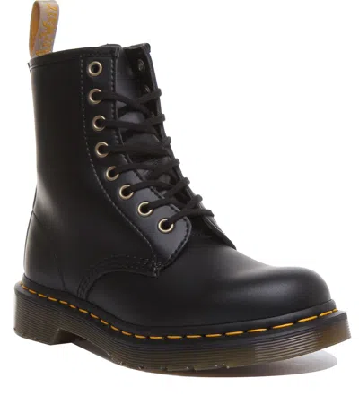 Pre-owned Dr. Martens' Dr Martens 1460 Vegan Womens 8 Eye Lace Up Ankle Boot In Black Size Us 5 - 10