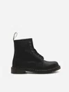 Dr. Martens' 1460 Lace-up Combat Boots In Smooth Leather In Black