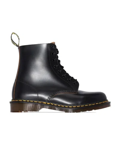 Dr. Martens' 1460 Vintage Combat Boots In Black