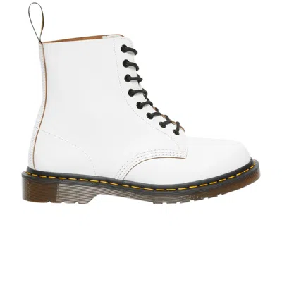 Pre-owned Dr. Martens 1460 Vintage Made In England Lace Up Boot 'white Quilon'