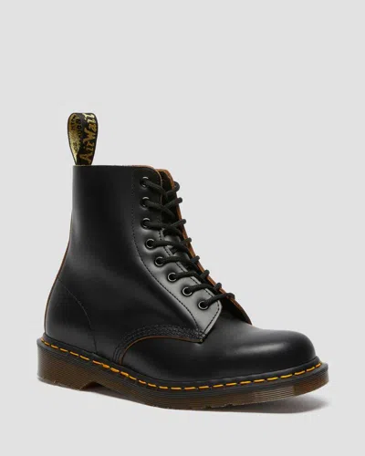 Dr. Martens 1460 Vintage Made In England Lace Up Boots In Black